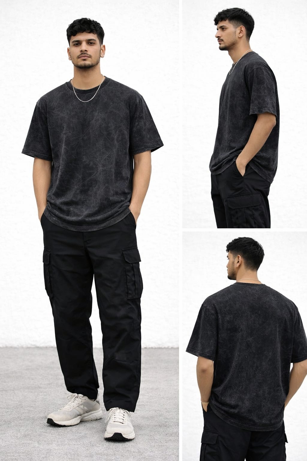 Acid Wash Oversized T-Shirt – 100% Cotton | 260 GSM Premium Heavyweight