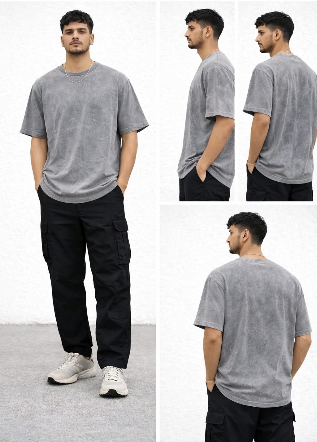 Acid Wash Oversized T-Shirt – 100% Cotton | 260 GSM Premium Heavyweight