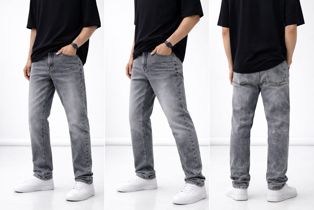 BEBAAK Men’s Slim Fit Heavy Ball Wash Jeans – Premium Street Style