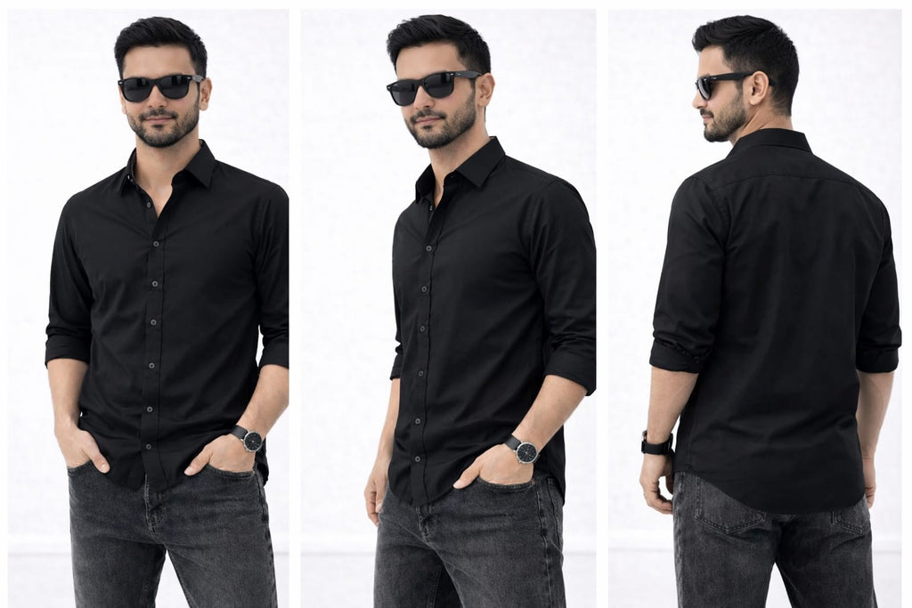 BEBAAK Essential Regular Fit Shirt for Men | Soft Cotton Blend | Smart Casual Wear