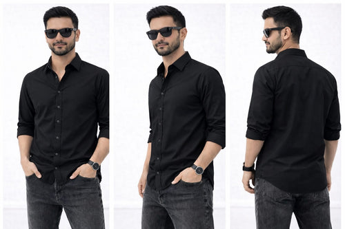 BEBAAK Essential Regular Fit Shirt for Men | Soft Cotton Blend | Smart Casual Wear