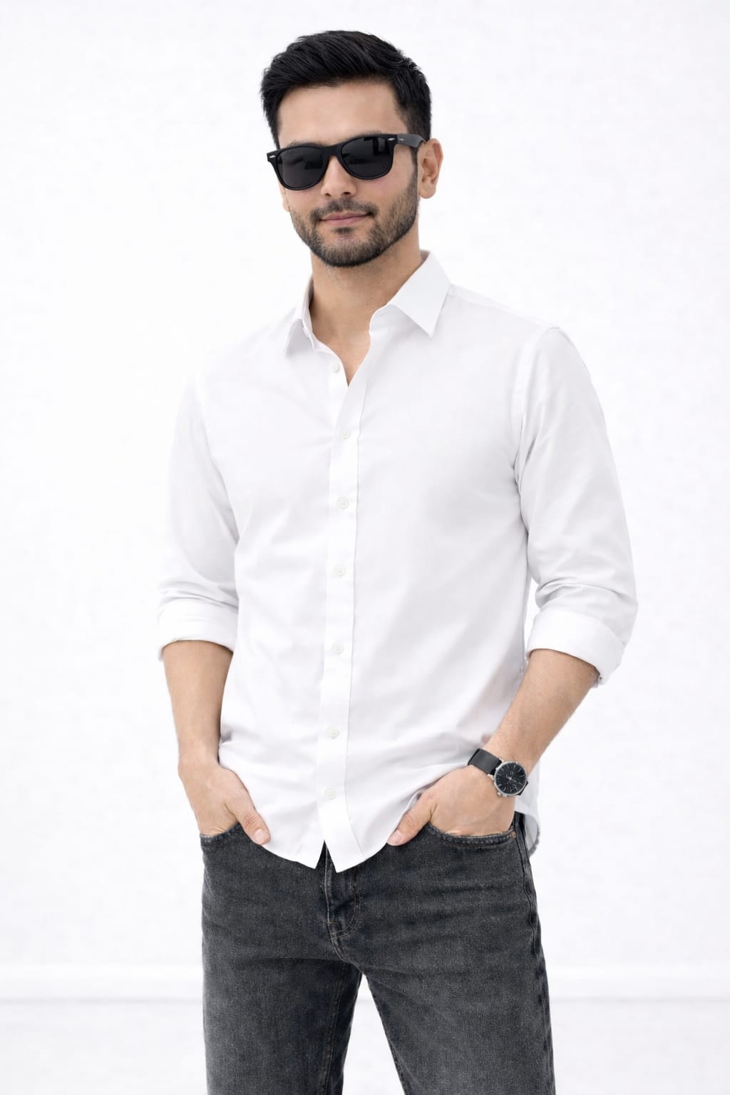 BEBAAK Essential Regular Fit Shirt for Men | Soft Cotton Blend | Smart Casual Wear