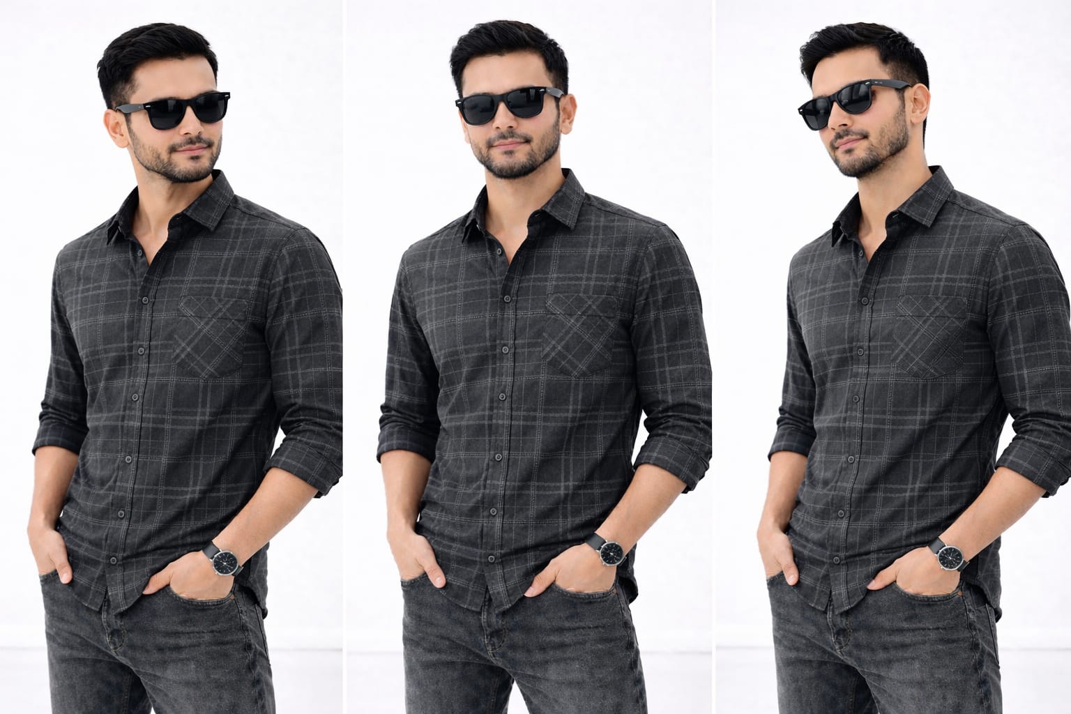 BEBAAK Premium Check Shirt – Regular Fit Casual Cotton Shirt for Men