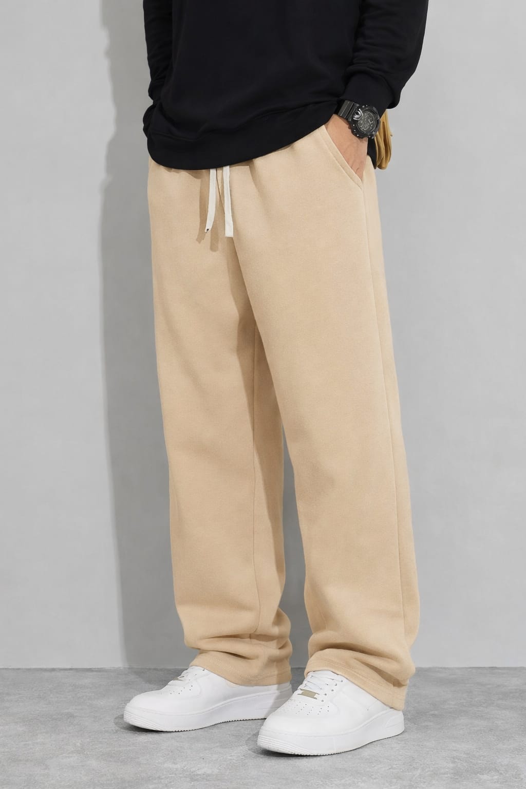BEBAAK Heavyweight Baggy Track Pants – 260 GSM Cotton Terry