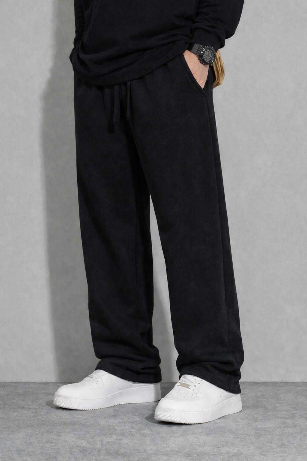 BEBAAK Heavyweight Baggy Track Pants – 260 GSM Cotton Terry