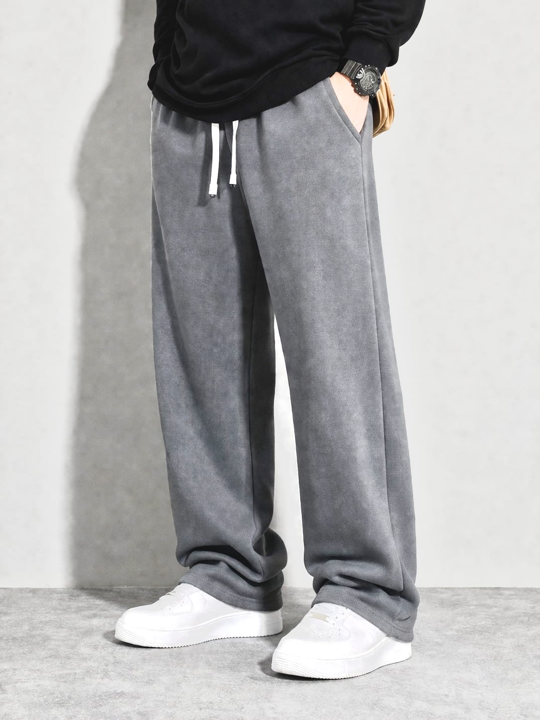 BEBAAK Heavyweight Baggy Track Pants – 260 GSM Cotton Terry