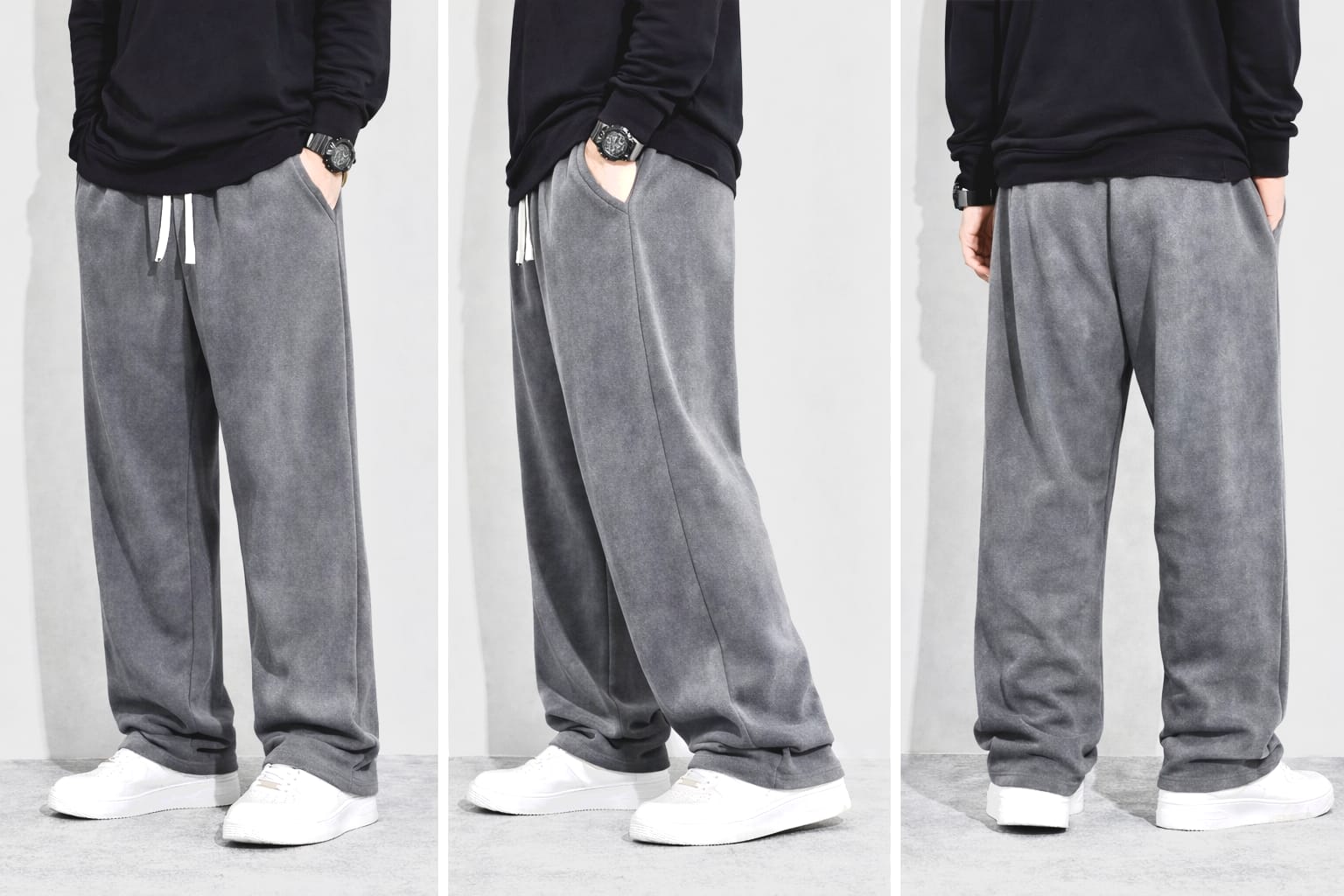 BEBAAK Heavyweight Baggy Track Pants – 260 GSM Cotton Terry