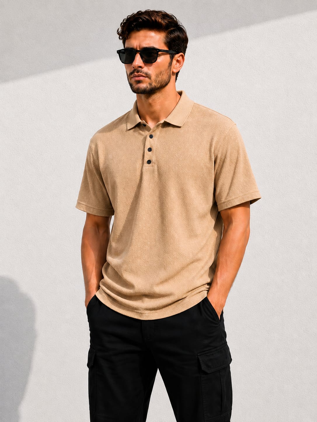BEBAAK Imported Textured Surplus Polo T-Shirt for Men | Premium Casual Polo