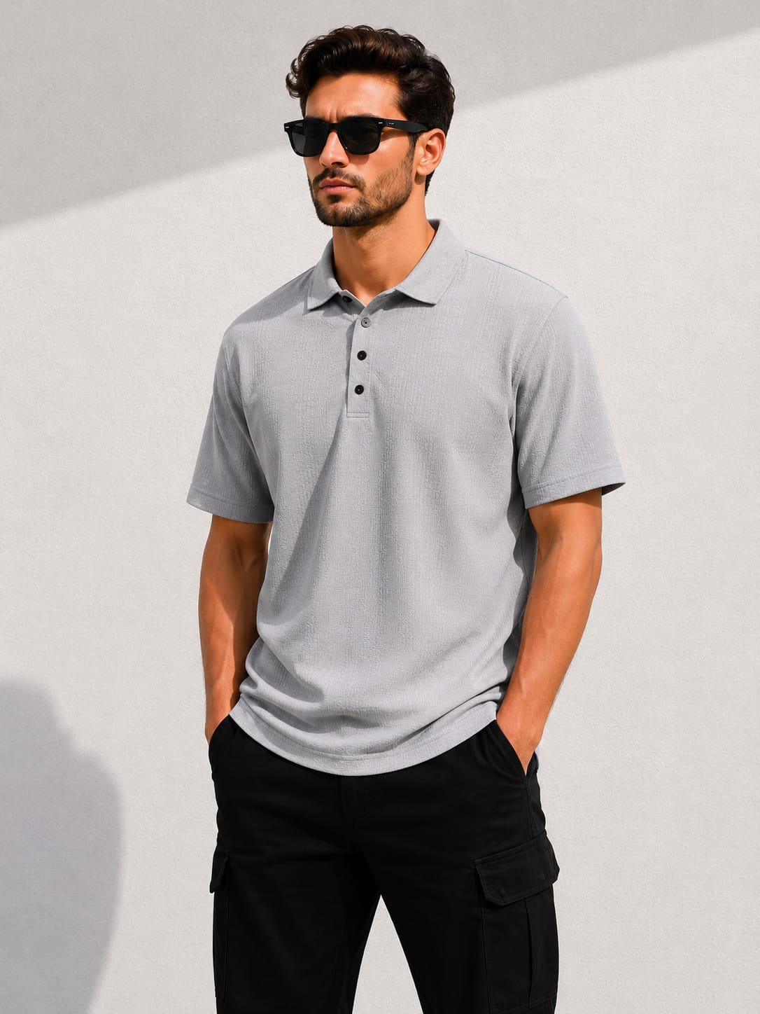 BEBAAK Imported Textured Surplus Polo T-Shirt for Men | Premium Casual Polo