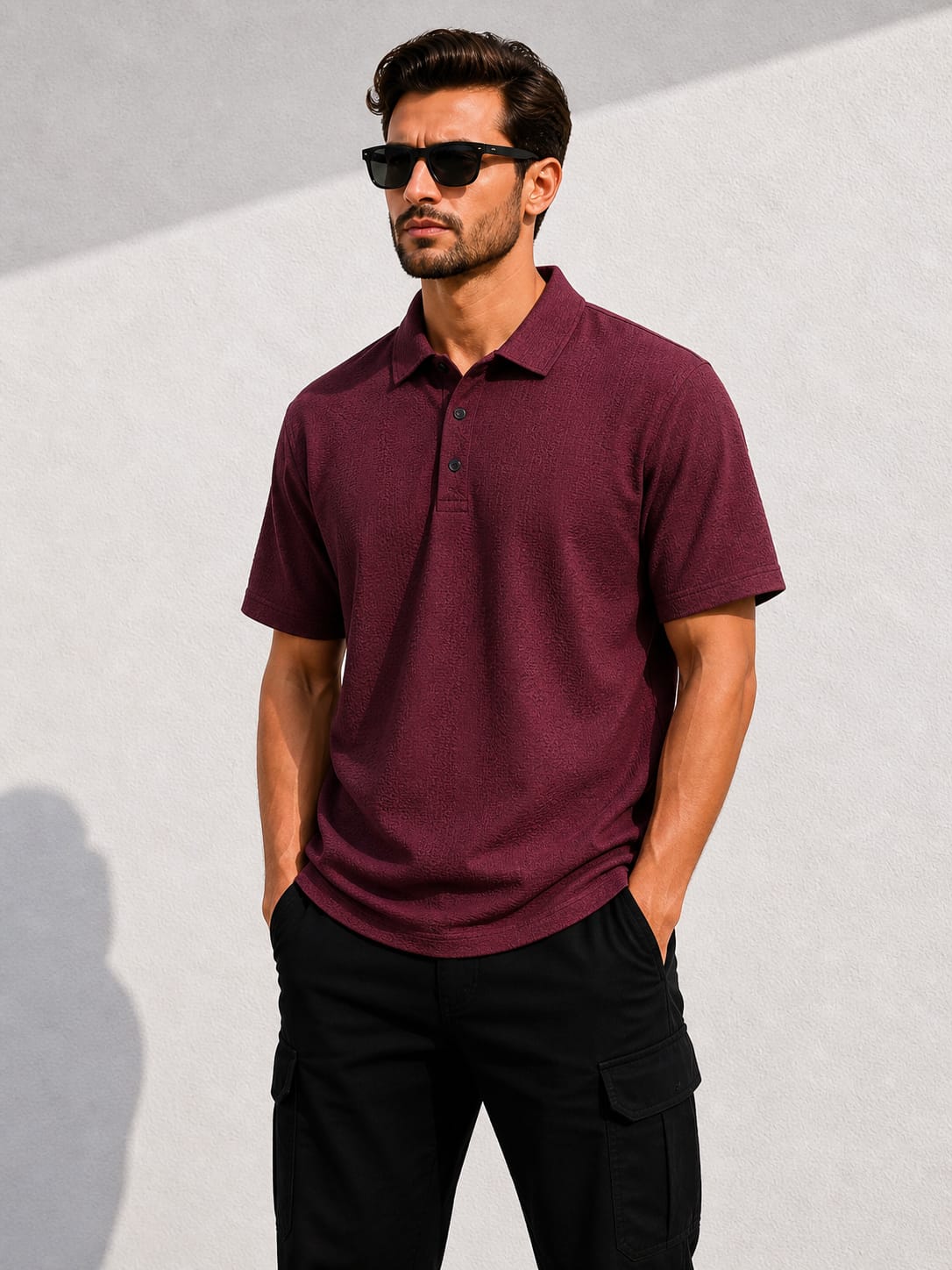 BEBAAK Imported Textured Surplus Polo T-Shirt for Men | Premium Casual Polo