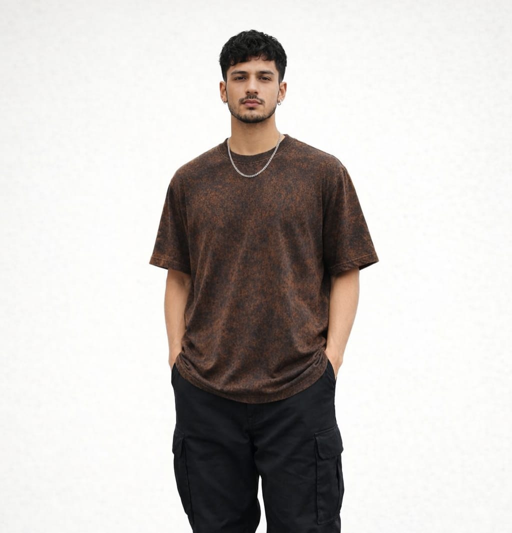 Acid Wash Oversized T-Shirt – 100% Cotton | 260 GSM Premium Heavyweight