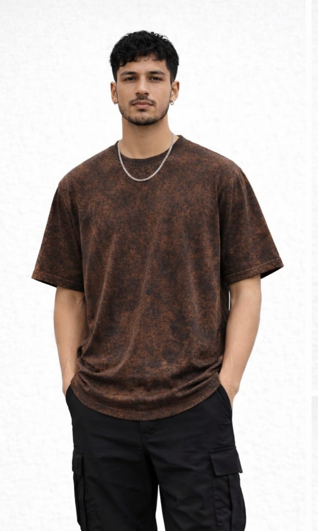 Acid Wash Oversized T-Shirt – 100% Cotton | 260 GSM Premium Heavyweight