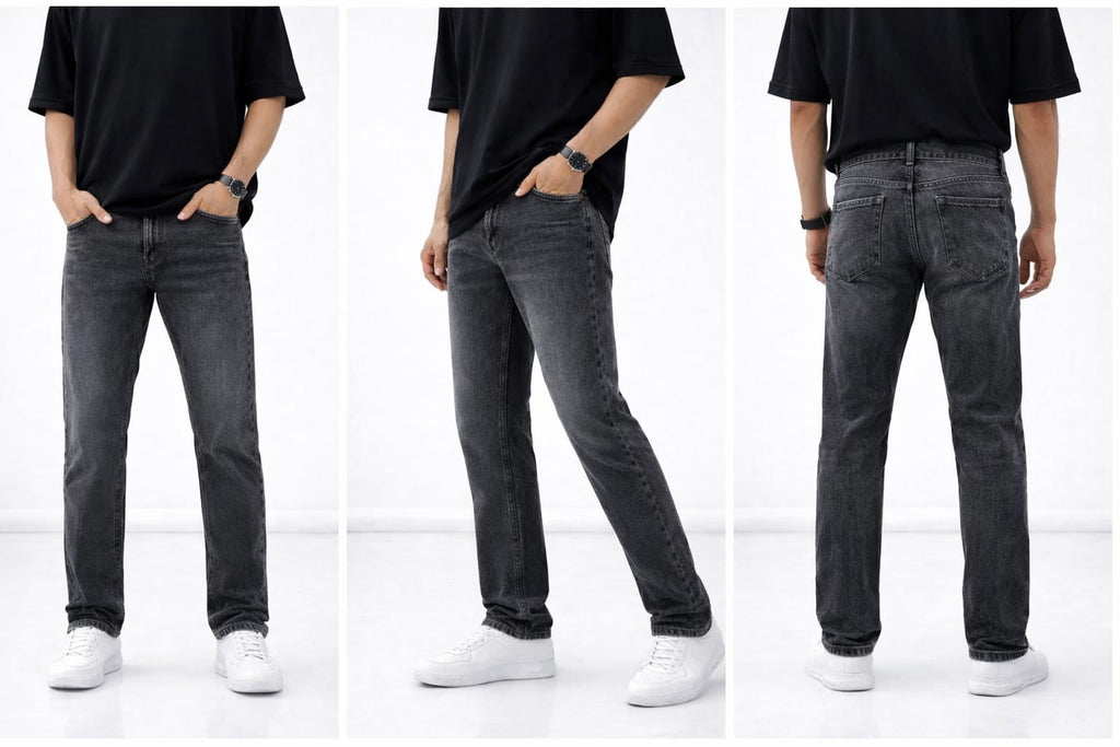 BEBAAK Men’s Slim Fit Heavy Ball Wash Jeans – Premium Street Style