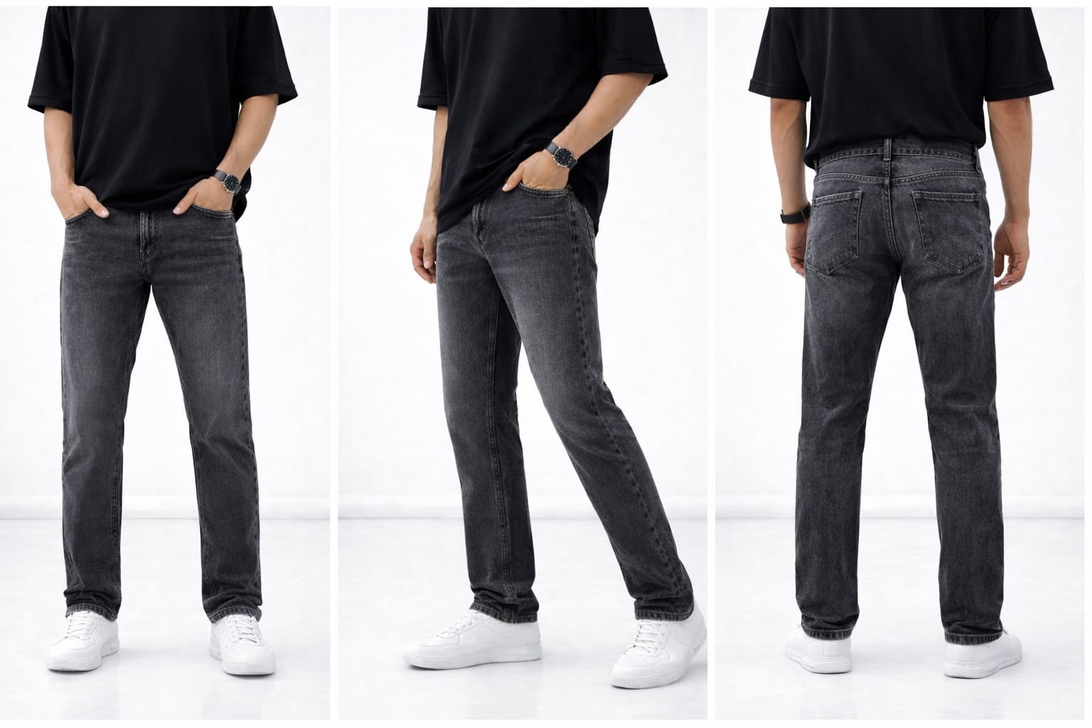 BEBAAK Men’s Slim Fit Heavy Ball Wash Jeans – Premium Street Style