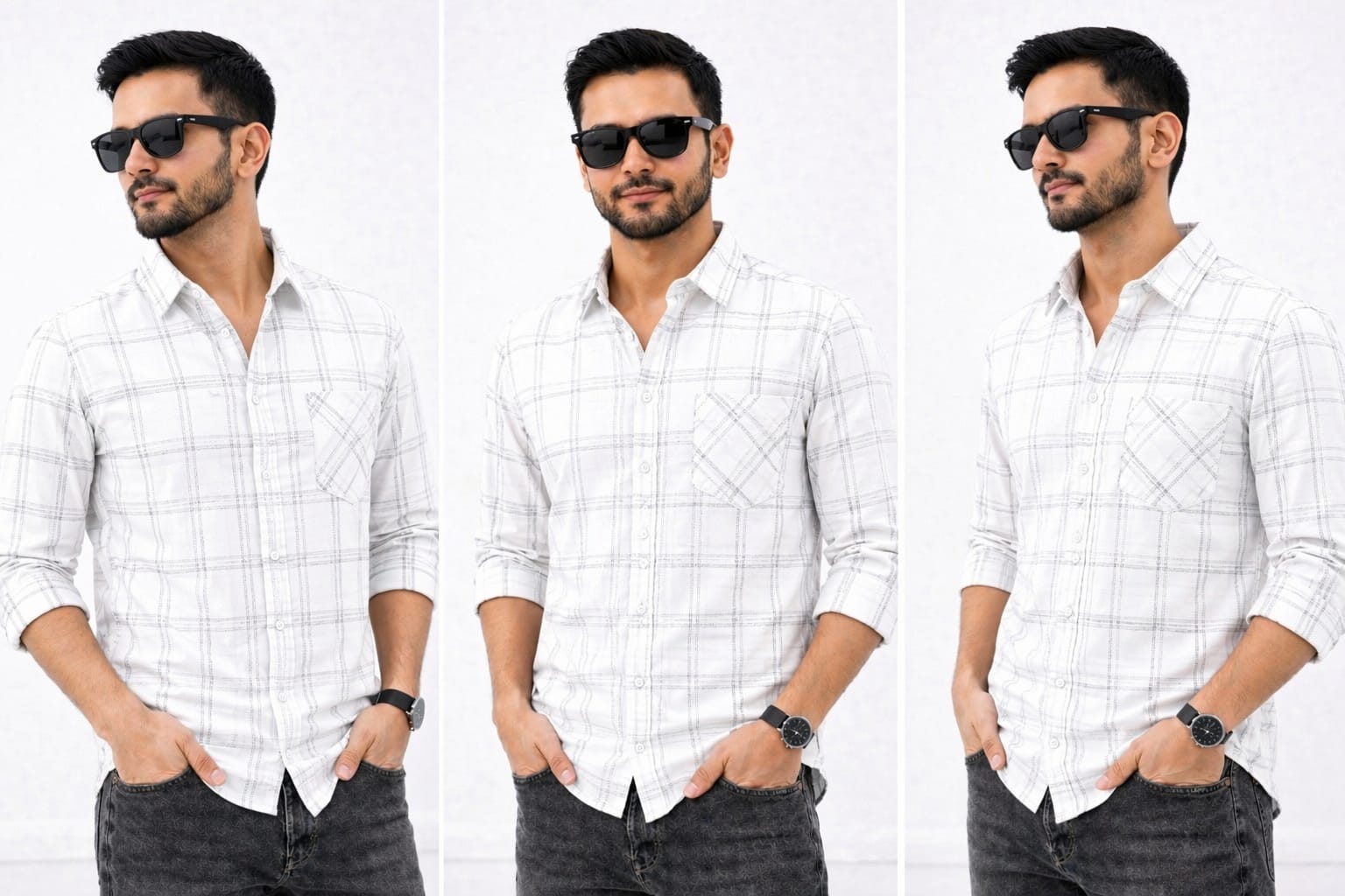 BEBAAK Premium Check Shirt – Regular Fit Casual Cotton Shirt for Men